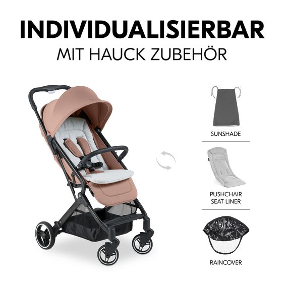 Hauck Reisebuggy & Sportwagen Travel N Care Plus inkl. Wickelrucksack Deuter Pack N Walk - Hazelnut