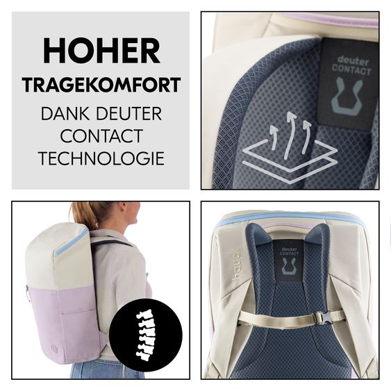 Hauck Reisebuggy & Sportwagen Travel N Care Plus inkl. Wickelrucksack Deuter Pack N Walk - Hazelnut
