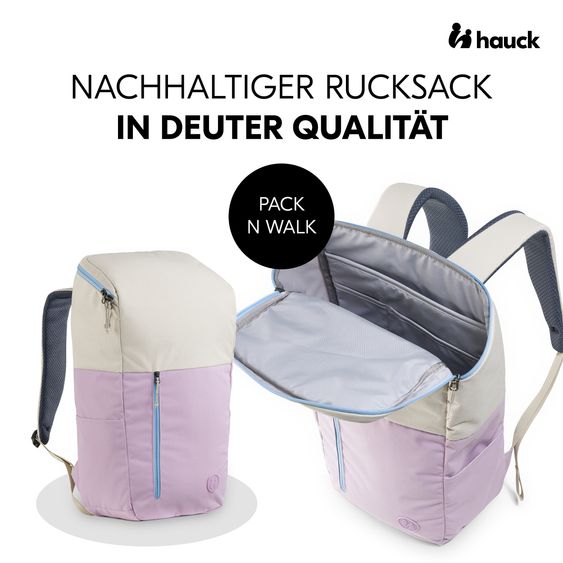 Hauck Reisebuggy & Sportwagen Travel N Care Plus inkl. Wickelrucksack Deuter Pack N Walk - Hazelnut