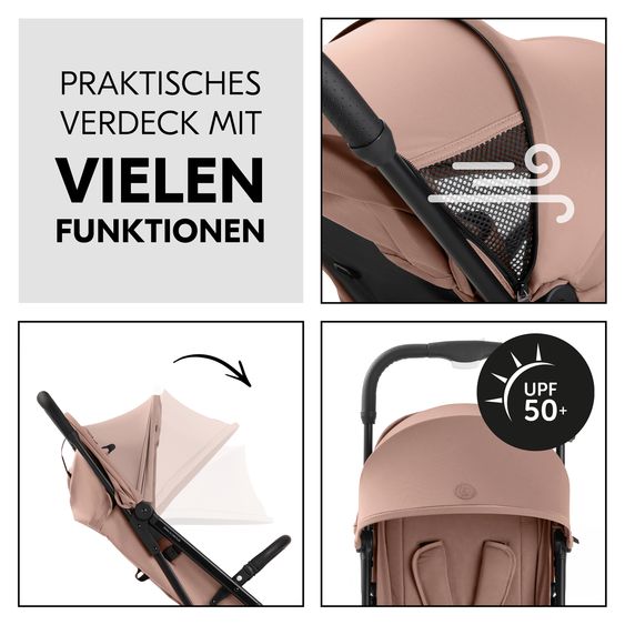 Hauck Reisebuggy & Sportwagen Travel N Care Plus inkl. Wickelrucksack Deuter Pack N Walk - Hazelnut