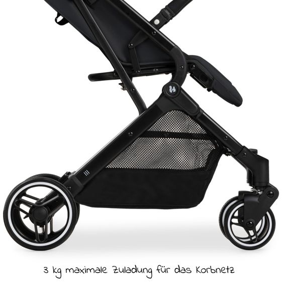 Hauck Reisebuggy & Sportwagen Travel N Care Plus mit Liegefunktion, nur 7,2 kg (bis 22kg belastbar) - Black