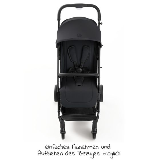 Hauck Reisebuggy & Sportwagen Travel N Care Plus mit Liegefunktion, nur 7,2 kg (bis 22kg belastbar) - Black