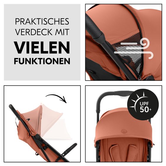 Hauck Reisebuggy & Sportwagen Travel N Care Plus mit Liegefunktion, nur 7,2 kg (bis 22kg belastbar) - Cork