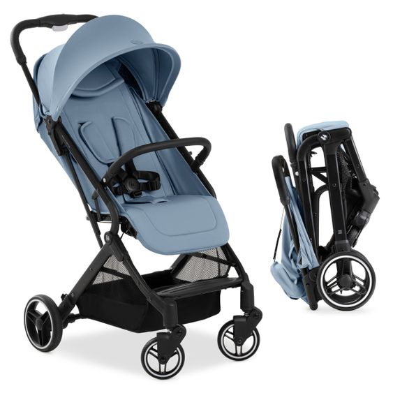 Hauck Reisebuggy & Sportwagen Travel N Care Plus mit Liegefunktion, nur 7,2 kg (bis 22kg belastbar) - Dusty Blue