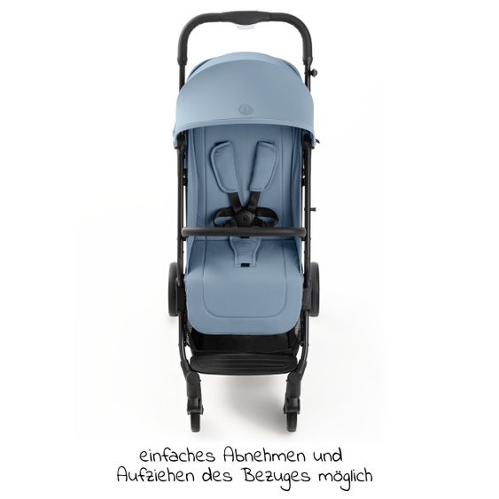 Hauck Travel buggy & stroller Travel N Care Plus with lie-flat function, only 7.2 kg (can be loaded up to 22kg) - Dusty Blue