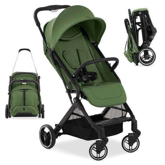 Hauck Reisebuggy & Sportwagen Travel N Care Plus mit Liegefunktion, nur 7,2 kg (bis 22kg belastbar) - Green