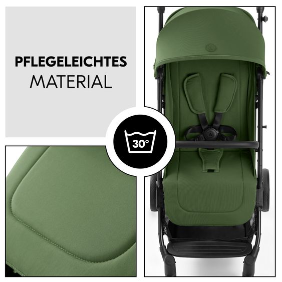 Hauck Reisebuggy & Sportwagen Travel N Care Plus mit Liegefunktion, nur 7,2 kg (bis 22kg belastbar) - Green