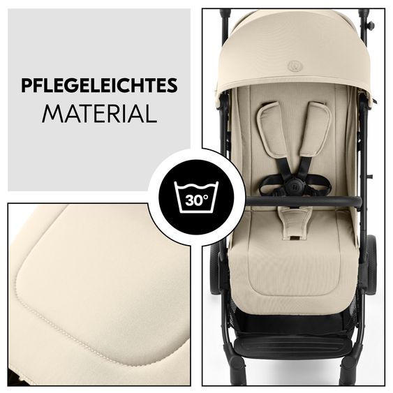 Hauck Reisebuggy & Sportwagen Travel N Care Plus mit Liegefunktion, nur 7,2 kg (bis 22kg belastbar) - Vanilla