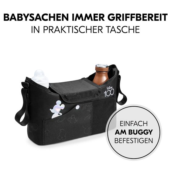 Hauck Reisebuggy & Sportwagen Travel N Care Set inkl. Kinderwagen Organizer (Liegefunktion, nur 6,8 kg) - Disney 100