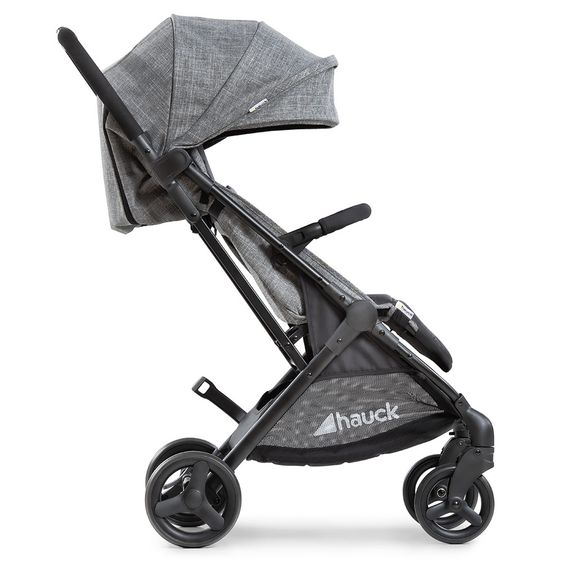 Hauck Passeggino da viaggio Sunny (si piega con una sola mano, può trasportare fino a 25 kg) - Grigio Melange-Nero