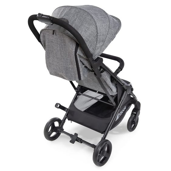 Hauck Passeggino da viaggio Sunny (si piega con una sola mano, può trasportare fino a 25 kg) - Grigio Melange-Nero
