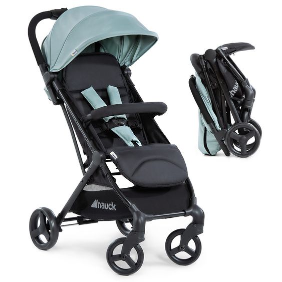 Hauck Reisebuggy Sunny (mit einer Hand faltbar, bis 25 kg belastbar) - Mint-Black
