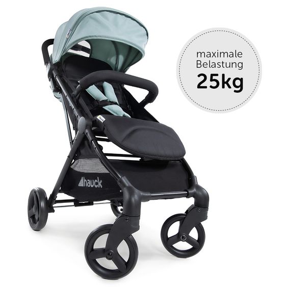 Hauck Reisebuggy Sunny (mit einer Hand faltbar, bis 25 kg belastbar) - Mint-Black