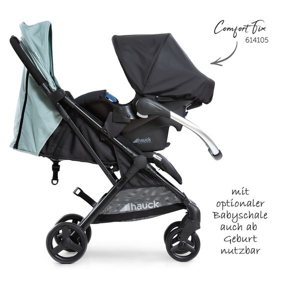 Hauck Reisebuggy Sunny (mit einer Hand faltbar, bis 25 kg belastbar) - Mint-Black