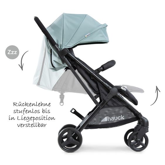Hauck Reisebuggy Sunny (mit einer Hand faltbar, bis 25 kg belastbar) - Mint-Black