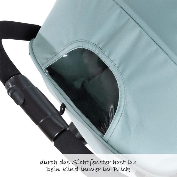 Hauck Reisebuggy Sunny (mit einer Hand faltbar, bis 25 kg belastbar) - Mint-Black