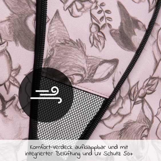 Hauck Reisebuggy Swift X mit Einhand-Autofold und Tragegurt (nur 6,3 kg) - inkl. Komfort-Verdeck - Disney - Bambi