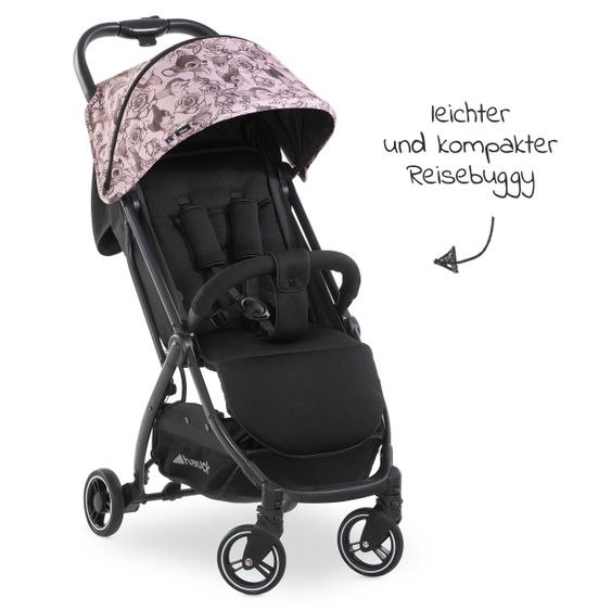 Hauck Reisebuggy Swift X mit Einhand-Autofold und Tragegurt (nur 6,3 kg) - inkl. Komfort-Verdeck - Disney - Bambi