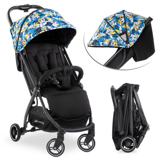 Hauck Reisebuggy Swift X mit Einhand-Autofold und Tragegurt (nur 6,3 kg) - inkl. Komfort-Verdeck - Disney - Donald Duck