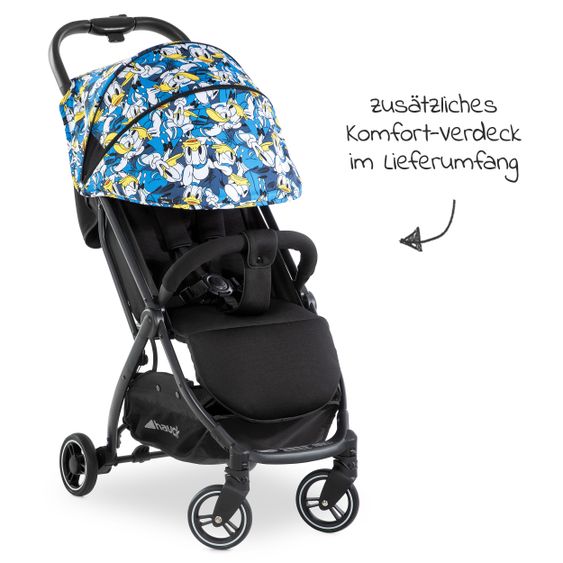 Hauck Reisebuggy Swift X mit Einhand-Autofold und Tragegurt (nur 6,3 kg) - inkl. Komfort-Verdeck - Disney - Donald Duck
