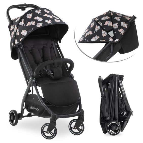 Hauck Reisebuggy Swift X mit Einhand-Autofold und Tragegurt (nur 6,3 kg) - inkl. Komfort-Verdeck - Disney - Dumbo