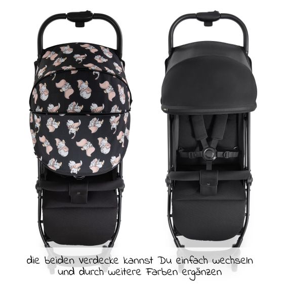 Hauck Reisebuggy Swift X mit Einhand-Autofold und Tragegurt (nur 6,3 kg) - inkl. Komfort-Verdeck - Disney - Dumbo