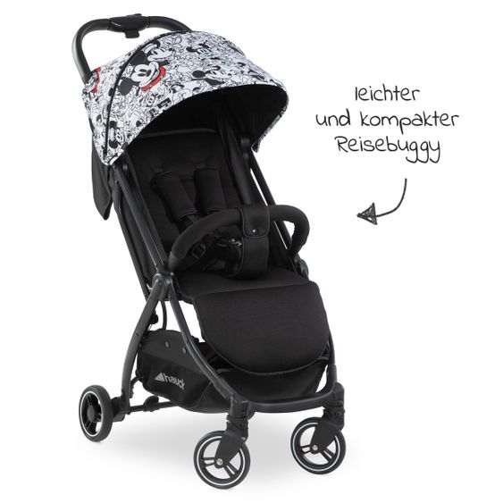 Hauck Reisebuggy Swift X mit Einhand-Autofold und Tragegurt (nur 6,3 kg) - inkl. Komfort-Verdeck - Disney - Mickey