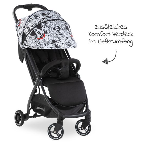 Hauck Reisebuggy Swift X mit Einhand-Autofold und Tragegurt (nur 6,3 kg) - inkl. Komfort-Verdeck - Disney - Mickey