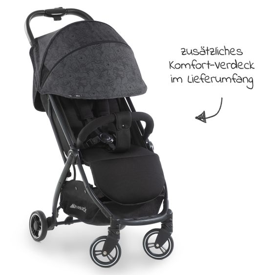 Hauck Passeggino da viaggio Swift X con ripiegamento automatico a una mano e cinghia di trasporto (solo 6,3 kg) - incluso top comfort - Disney - Winnie Pooh