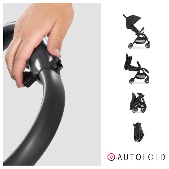 Hauck Reisebuggy Swift X mit Einhand-Autofold und Tragegurt (nur 6,3 kg) - inkl. Komfort-Verdeck - Leo