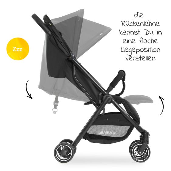 Hauck Reisebuggy Swift X mit Einhand-Autofold und Tragegurt (nur 6,3 kg) - inkl. Komfort-Verdeck - Neon Yellow