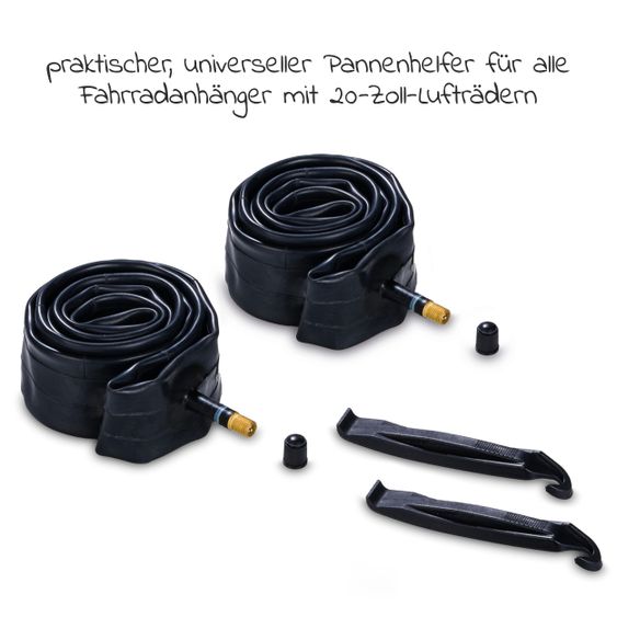 Hauck Reparatur Set (2x Ersatz-Schlauch + Reifenheber) für Bike Trailer