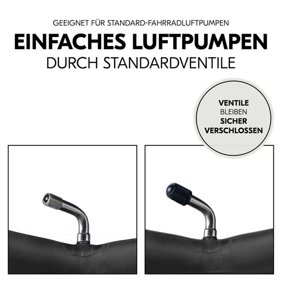 Hauck Reparatur Set Lufträder Kinderwagen (2x Schlauch 12 Zoll + 1x Schlauch 10 Zoll) - Pushchair Repair Kid 3WS