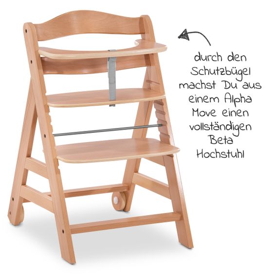 Hauck Schutzbügel aus Holz für Alpha Plus Move Hochstuhl - Natur