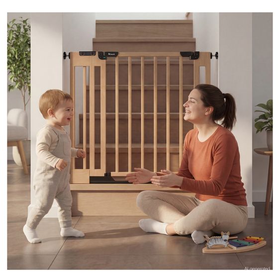 Hauck Schutzgitter Verlängerung für Tür- und Treppenschutzgitter 15 cm - Beech