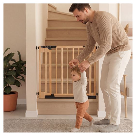 Hauck Schutzgitter Verlängerung für Tür- und Treppenschutzgitter 9 cm - Beech