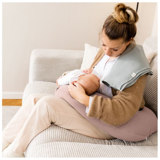 Hauck Pregnancy and nursing pillow - Nurse N Care (190 cm length) - Smoky Pink