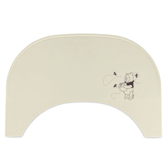 Hauck Silicone overlay for Alpha dining board (non-slip and wipeable) - Highchair Tray Mat - Pooh - Dusty Beige