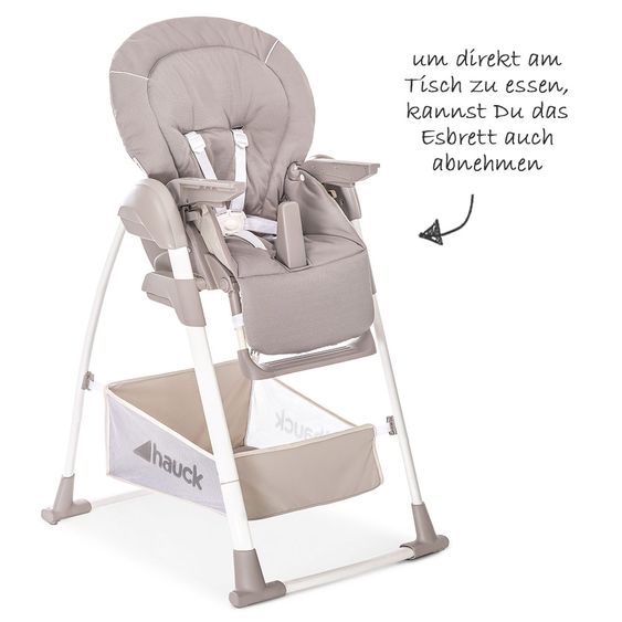 Hauck Sitn Relax 3in1 - Hochstuhl ab der Geburt, Babyliege und Wippe - Stretch Beige