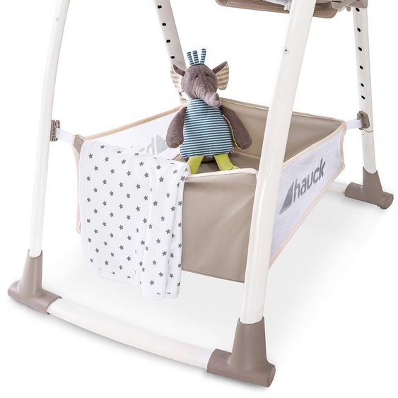Hauck Sitn Relax 3in1 - Hochstuhl ab der Geburt, Babyliege und Wippe - Stretch Beige