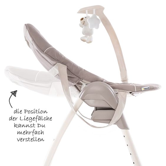 Hauck Sitn Relax 3in1 - Hochstuhl ab der Geburt, Babyliege und Wippe - Stretch Beige