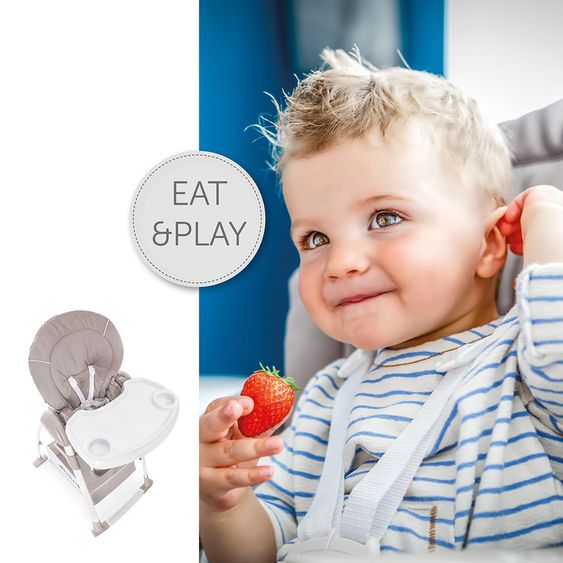 Hauck Sitn Relax 3in1 - Hochstuhl ab der Geburt, Babyliege und Wippe - Stretch Beige