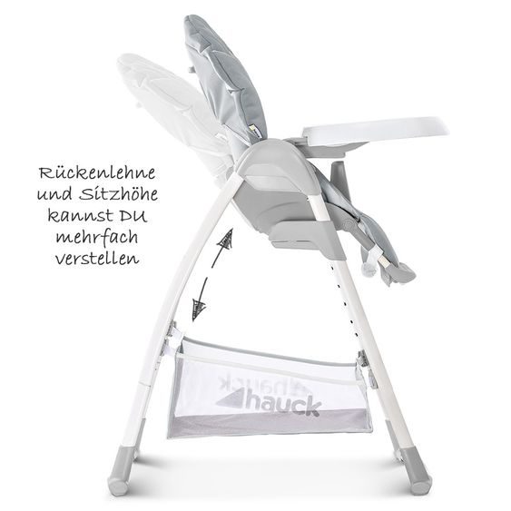 Hauck Sitn Relax 3in1 - seggiolone dalla nascita, lettino e dondolo - Grigio Stretch