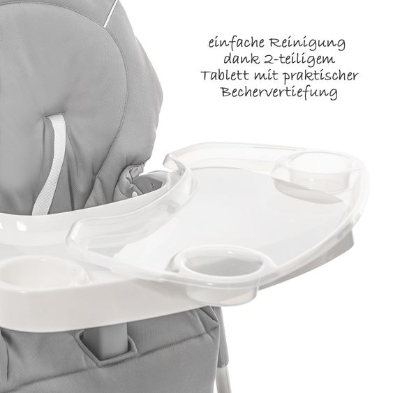 Hauck Sitn Relax 3in1 - seggiolone dalla nascita, lettino e dondolo - Grigio Stretch