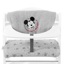 Seat Cushion / Highchair Pad for Alpha Highchair Highchair Pad Deluxe - Disney - Mickey Mouse Grey