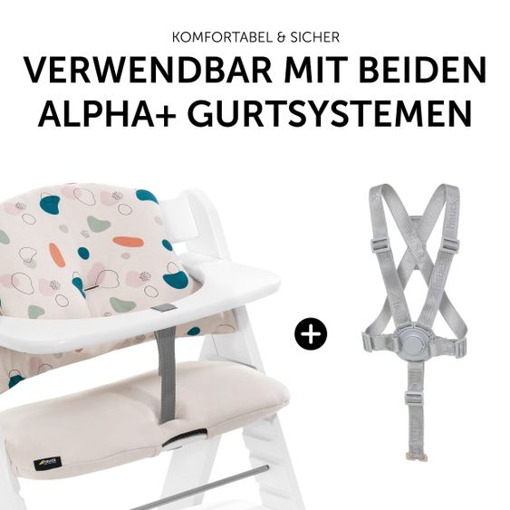 Hauck Seat Cushion / Highchair Pad for Alpha Highchair - Highchair Pad Select - Jersey Organic