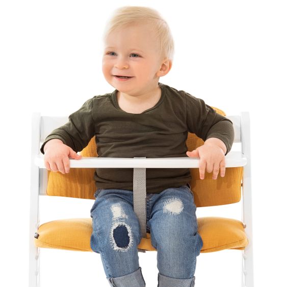 Hauck Seat Cushion / Highchair Pad for Alpha Highchair - Highchair Pad Select - Muslin Honey