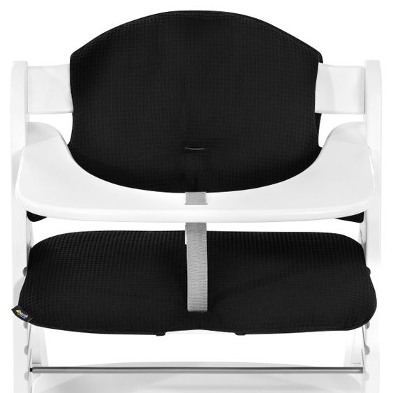 Hauck Cuscino per sedile / cuscinetto per seggiolone Alpha - Highchair Pad Select - Waffle Piqué nero