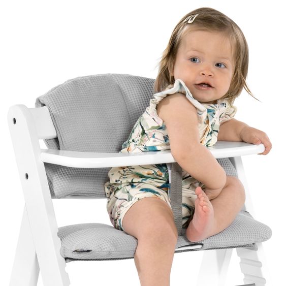 Hauck Cuscino per sedile / seggiolone per seggiolone Alpha - Highchair Pad Select - Waffle Piqué Grigio