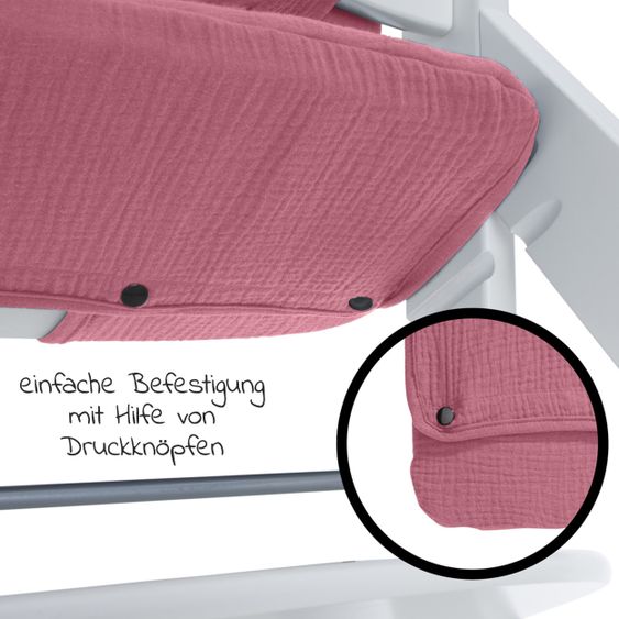 Hauck Sitzkissen / Hochstuhlauflage Highchair Pad für Alpha Plus Hochstuhl - Berry